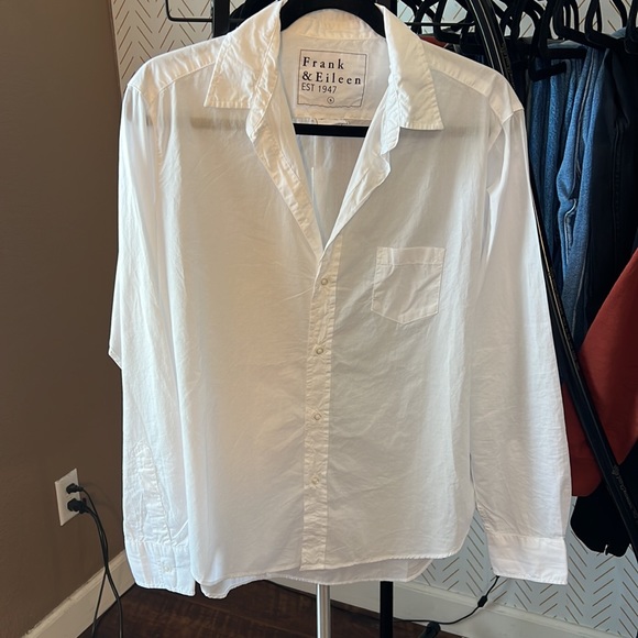 NWOT Frank & Eileen EILEEN relaxed button up shirt size S White - Picture 2 of 3